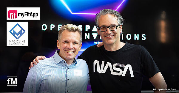 Setzen auf Zusammenarbeit: Thomas Schuster (links), CEO der myFitApp und Daniel Hanelt, CEO der Magicline.
