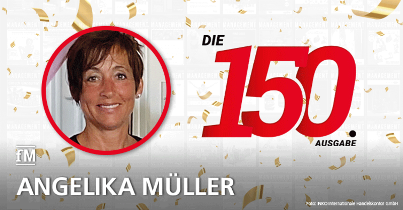 Angelika Müller, Geschäftsführerin INKO Internationale Handelskontor GmbH gratuliert der fMi zur 150. Ausgabe