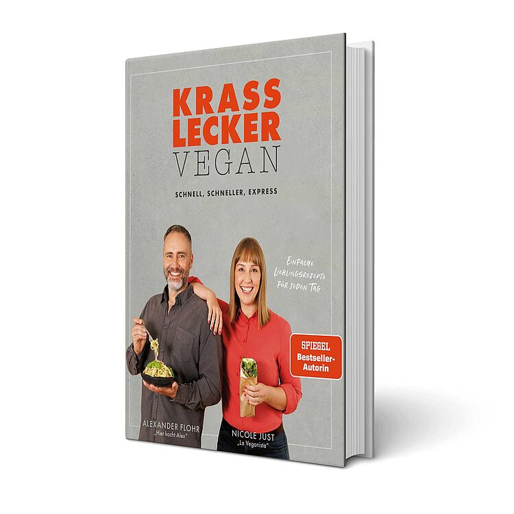 'Krass lecker vegan' von Nicole Just und Alex Flohr ist im Becker Joest Volk Verlag erschienen