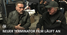 Arnold Schwarzenegger mit seinem Freund Albert Busek am Filmset von 'Terminator: Dark Fate' in Budapest.