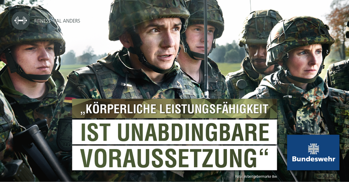 Körperliche Leistungsfähigkeit ist bei der Bundeswehr unabdingbare Voraussetzung.