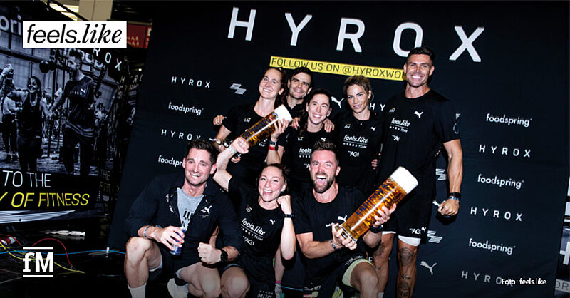 Das Team von feels.like feiert seine HYROX-Weltrekorde