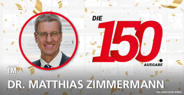 Dr. Matthias Zimmermann vom Racker Center Nußloch gratuliert zur 150. Ausgabe der fitness MANAGEMENT international (fMi)