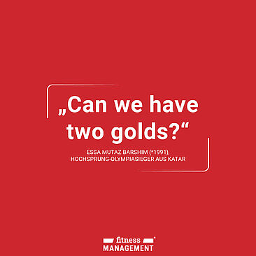 Zitat des Tages von Hochsprung-Olympiasieger Essa Mutaz Barshim aus Katar: 'Can we have two golds?'