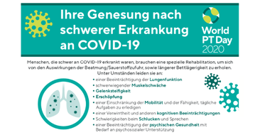 Infografik zum Welt-PT-Tag: Ihre Genesung nach schwerer Erkrankung an COVID-19
