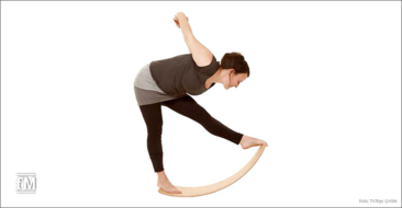 das.Brett ist für Yoga-Anfänger ein unterstützendes Hilfsmittel für die ersten Übungen und für fortgeschrittene Yogis eine willkommene Abwechslung.