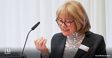 DSSV-Präsidentin Birgit Schwarze beim 6. Parlamentarischen Abend in Berlin.