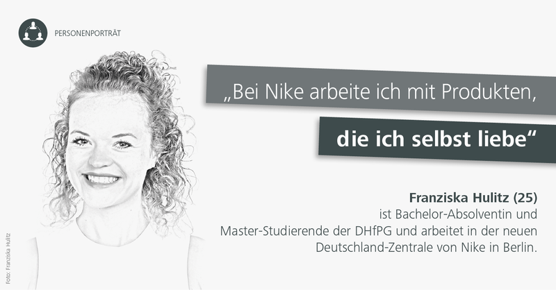 DHfPG-Studentin Franziska Hulitz macht Karriere beim Sportartikelhersteller Nike.