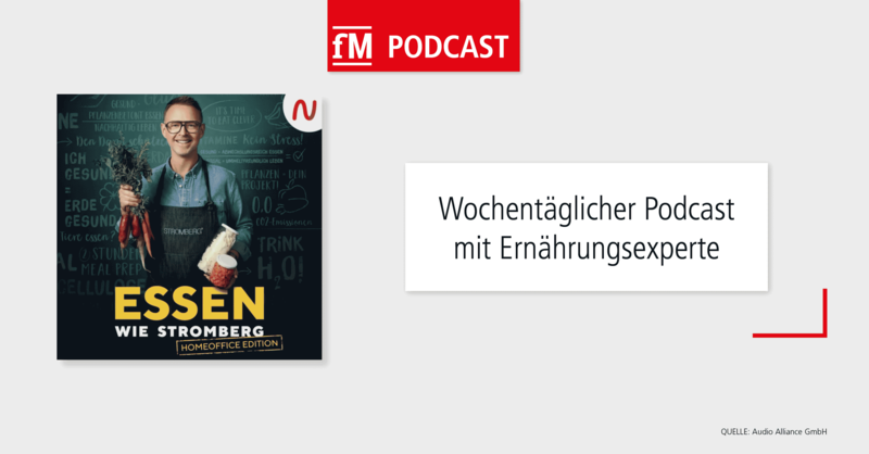 Podcast-Tipp 'Essen wie Stromberg – Die Homeoffice Edition' – verfügbar bei Audio Now
