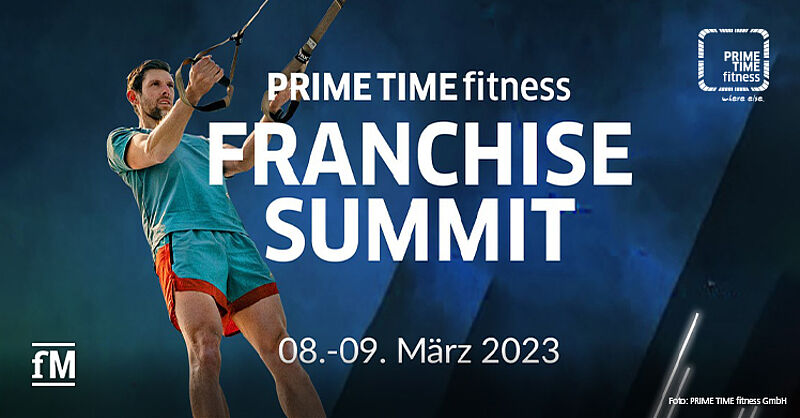 PRIME TIME fitness Franchise Summit am 8. und 9. März 2023 in Frankfurt.