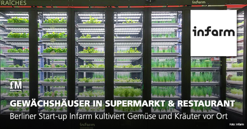 Berliner Start-up Infarm kultiviert Gemüse und Kräuter vor Ort.