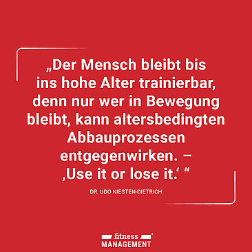Alter, Fitness, Training – Zitat des Tages: Dr. Udo Niesten-Dietrich