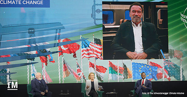 Fitnessikone Arnold Schwarzenegger, Gastgeber der Klimakonferenz AUSTRIAN WORLD SUMMIT in Wien