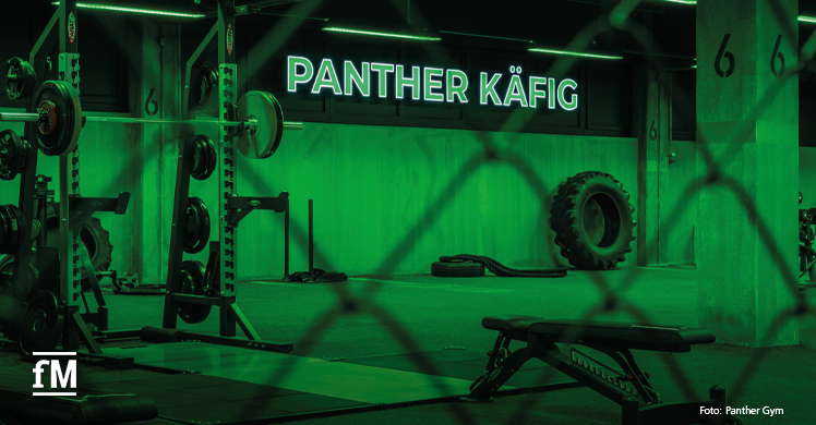 Der Panther Käfig des 'Panther Gym' in Augsburg