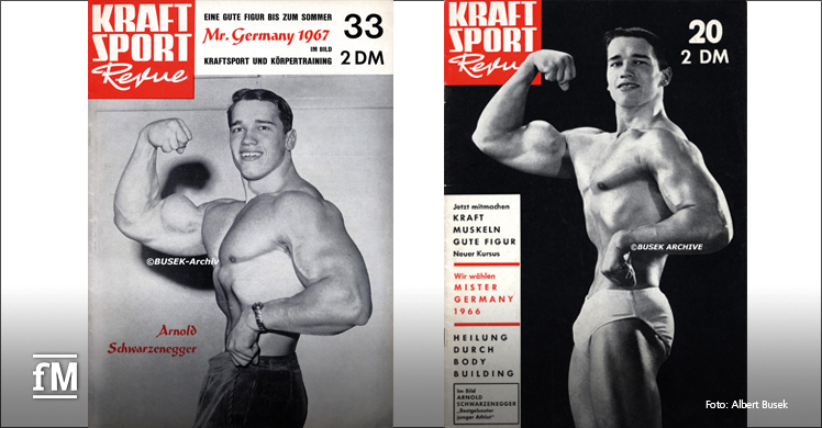 Arnold Schwarzenegger auf dem Cover der Kraftsport Revue (Nr. 20 und 33)
