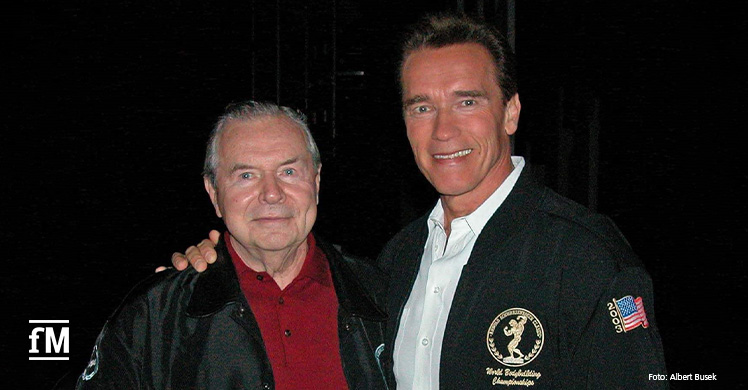 Pflegten eine jahrzehntelange Freundschaft: Jim Lorimer und Arnold Schwarzenegger.