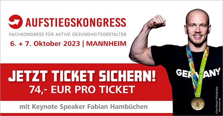 Aufstiegskongress 2023 mit Fabian Hambüchen: Tickets sichern! AB