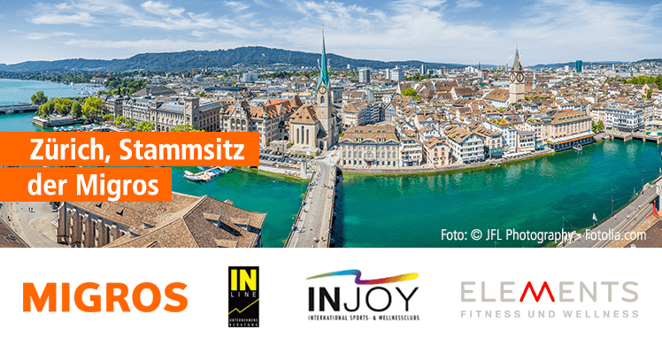 Die Schweizer Migros als Fitnessanbieter liegt gemessen am Umsatz europaweit auf Rang 2.