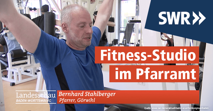 Pfarramt Görwihl betreibt eigenes Fitness-Studio. Pfarrer Bernhard Stahlberger erhofft sich so langfristig nicht nur seine „Schäfchen“ fitter und gesünder zu machen, sondern auch wieder mehr junge Leute für die Kirche zu begeistern.