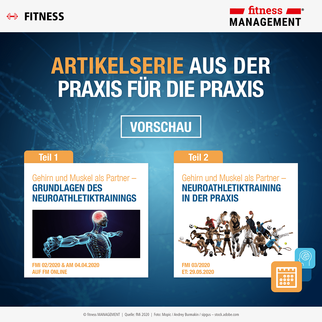 Ausblick auf fM ONLINE-Artikelserie 'Neuroathletiktraining (NAT) in der Praxis'.