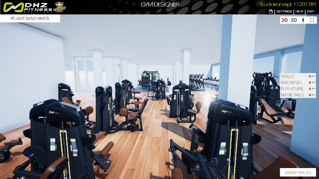 3D Studioplanung mit DHZ Fitness