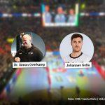 Im Interview mit (von links) Volker Lichte, Dr. Simon Overkamp, Johannes Golla und Julia Behnke beleuchten die Herausforderungen des Athletik- und Krafttrainings für Handballspieler im Olympiajahr 2024.