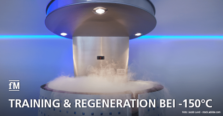 Eissauna oder Kältekammer: Gesundheit, Training und Regeneration der Muskeln mit Tiefenentspannung bei Temperaturen von -150°C.