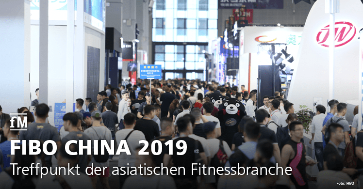 Asiatische Fitness- und Gesundheitsbranche trifft sich auf der FIBO China im August 2019 im National Exhibitions and Conference Center in Shanghai.