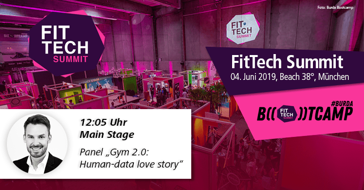 Janosch Marx, Geschäftsführer fitness MANAGEMENT, moderiert Panel auf der Main Stage beim FitTech Summit 2019 in München.