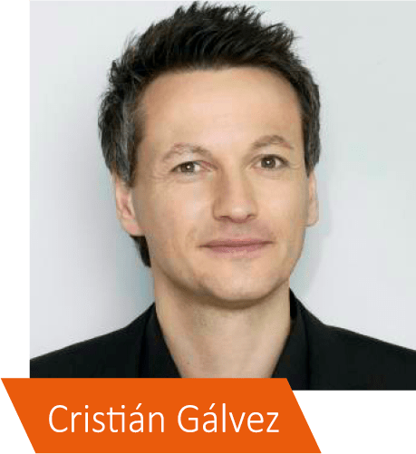 Autor, Coach und Moderator Cristián Gálvez verbindet modernste Erkenntnisse der angewandten Psychologie mit seiner Expertise als Coach von Persönlichkeiten aus Politik, Wirtschaft und Entertainment.