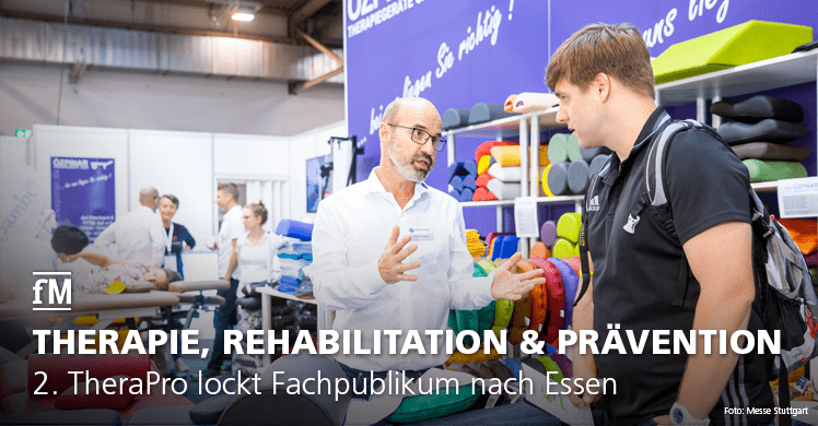 Plattform für Therapie, Rehabilitation und Prävention: 2. TheraPro lockt Fachpublikum im September nach Essen.