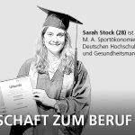 Leidenschaft zum Beruf gemacht: Sarah Stock hat es geschafft mit ihrem Studium an der Deutschen Hochschule für Prävention und Gesundheitsmanagement