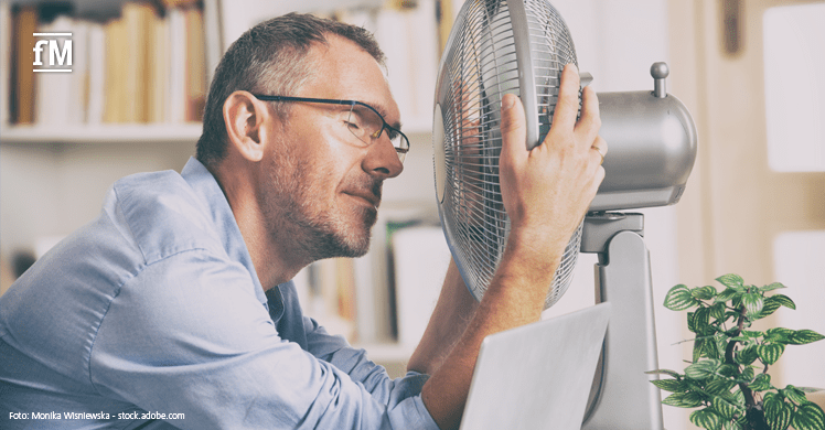 Ein Ventilator stößt bei den aktuellen Temperaturen an seine Grenzen: Bei Temperaturen von über 35 Grad Celsius raten Experten von dessen Verwendung ab.