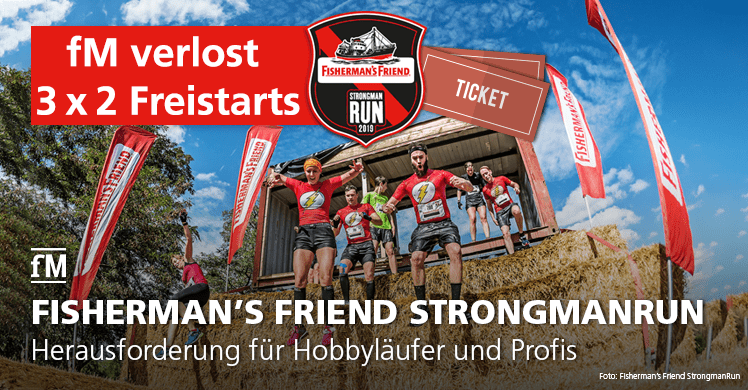 Gewinnspiel für den Fisherman’s Friend StrongmanRun 2019 in Köln – bei fitness MANAGEMENT Tickets für Freistarts gewinnen.