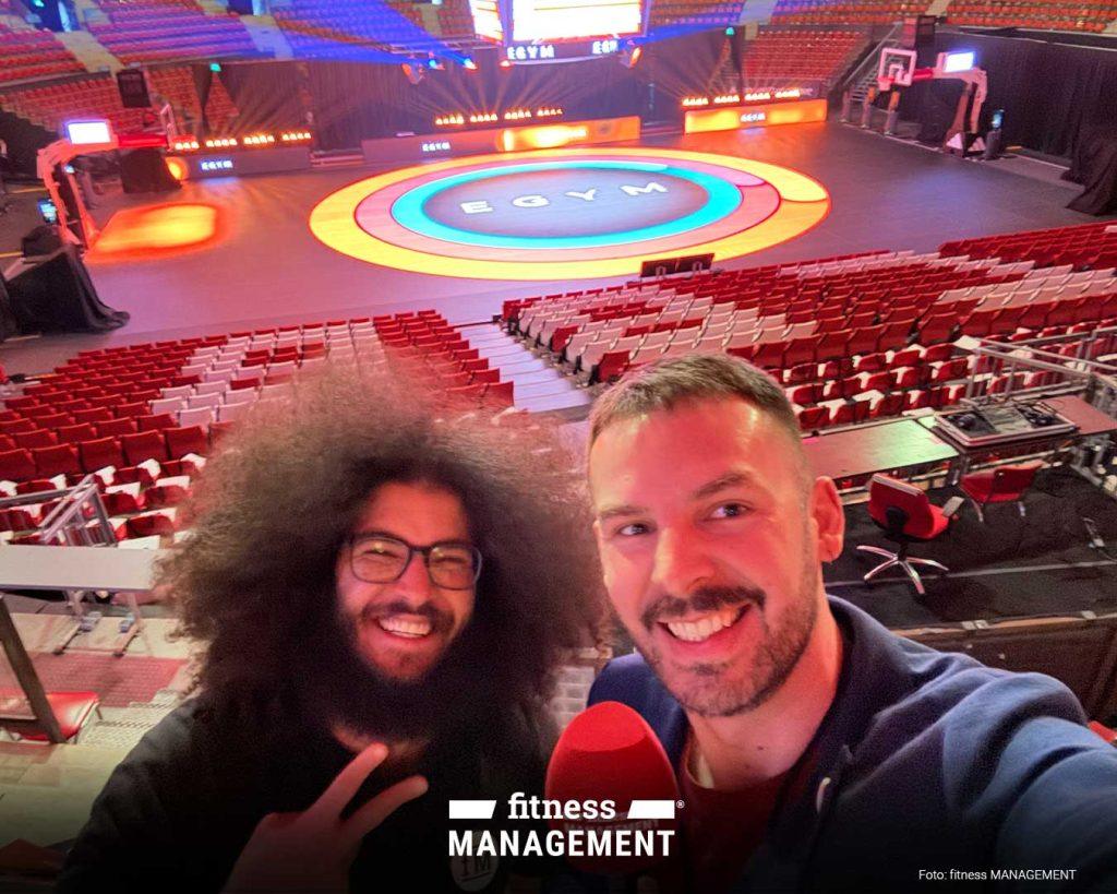 fM Content Creator Pascal Aldoais (links) und fM Geschäftsführer Janosch Marx beim EGYM Kongress 2025