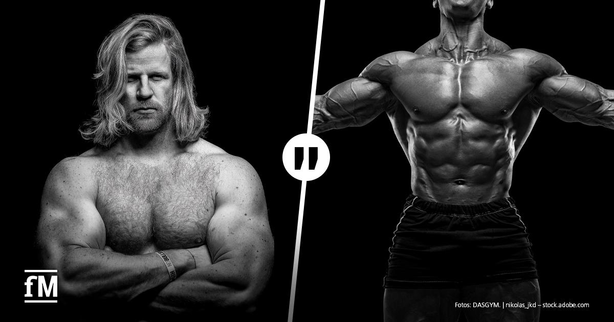 Bodybuilding 2026: Andreas Pürzel Mann mit langen Haaren und verschränkten Armen vor schwarzem Hintergrund.