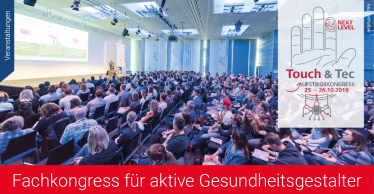 Fachkongress der Zukunftsbranche Prävention, Fitness, Sport und Gesundheit steht 2019 unter dem Motto 'Touch & Tec – NEXT LEVEL'.