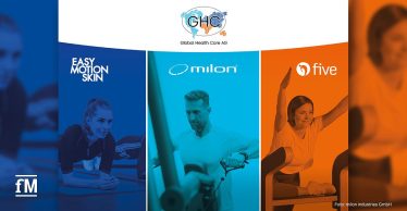 Bildcollage mit den Marken EasyMotionSkin, milon und five auf der Expo 2025 in Osaka, Japan.